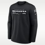 Sudadera de cuello redondo sin cierre Nike de la NFL para hombre Seattle Seahawks Salute to Service Sideline Coaches