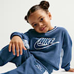 나이키 유아 프렌치 테리 컬러블록 투피스 크루 세트