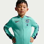 FC Barcelona Strike Third Nike Dri-FIT Fußball-Trainingsanzug aus Strickmaterial (jüngere Kinder)