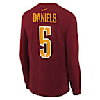 Washington Commanders Jayden Daniels Big Kids' Long-Sleeve NFL T-Shirt