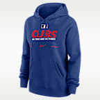 Sudadera con gorro sin cierre Nike de la MLB para mujer Chicago Cubs 2026 Postseason Authentic Collection