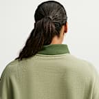 Nike Studio Fleece Medium Weight oversized cropped top met korte rits voor dames