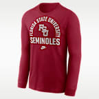 Florida State Legacy Arched Logo Men's Nike College Long-Sleeve T-Shirt