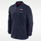 New England Patriots Sideline Men's Nike Dri-FIT NFL 1/2-Zip Top