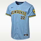 Christian Yelich Milwaukee Brewers Big Kids' Nike MLB Stadium Home Jersey