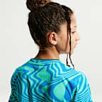 Maglia da calcio pre-partita a manica corta Nike Dri-FIT Brasile – Ragazzo/a