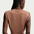 Canotta corta con incrocio sul davanti NikeSKIMS Performance Cotton Blend – Donna