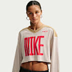 Nike Sportswear Women's Oversized Long-Sleeve Cropped Jersey