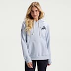 Sudadera con gorro sin cierre Nike Dri-FIT de la NFL para mujer Detroit Lions Rivalries Collection Sideline