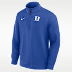 Playera de manga larga universitaria Nike Dri-FIT de medio cierre para hombre Duke Coaches