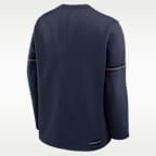 Playera de manga larga universitaria Nike Therma-FIT para hombre West Virginia Sideline Coaches