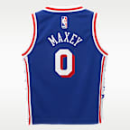 Tyrese Maxey Philadelphia 76ers Icon Edition Little Kids' Nike NBA Replica Jersey