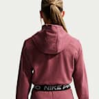 Sweat à capuche et zip Dri-FIT Nike Pro Fleece pour ado (fille)