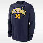 Michigan Arch Men's Nike College Pullover Crew