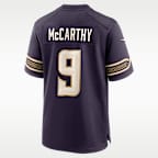 J.J. McCarthy Minnesota Vikings Rivalries Collection Men's Nike NFL Game Jersey
