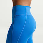 Shorts de ciclismo de tiro alto de 20 cm sin costura frontal para mujer Nike Universa