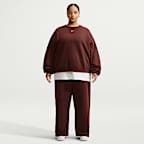 Nike Studio Fleece Medium Weight Women's Oversized Crew-Neck Sweatshirt (Plus Size)