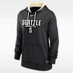 Seattle Mariners Authentic Collection Alt Logo Women's Nike Therma MLB Pullover Hoodie