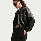 Pants cargo de tiro alto oversized para mujer Nike Studio Fleece Medium Weight