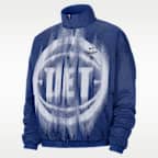 Chamarra de básquetbol para hombre de tejido Woven Detroit Pistons Standard Issue