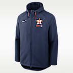Chamarra Nike Therma-FIT de la MLB con gorro y cierre completo para hombre de Houston Astros Authentic Collection