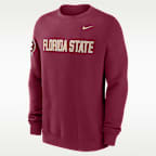 Florida State Sideline Club Men's Nike College Pullover Crew