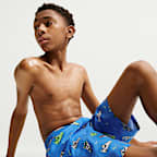 Shorts de playa o alberca con forro de ropa interior de 18 cm para niño talla grande Nike Swim Breaker