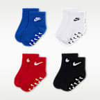 Calcetines con agarre con logotipo para bebé (4 pares) (3 a 6 meses) Nike