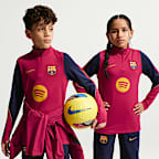 Haut d'entraînement de football en maille Nike Dri-FIT FC Barcelona Strike pour ado