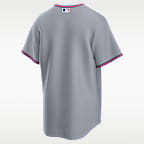 Jersey de manga corta Nike de la MLB para hombre New York Mets