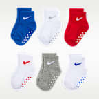 Socquettes anti-dérapantes Pop Color Nike pour bébé (12-24 mois) (6 paires)