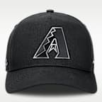 Gorra de rejilla Nike Dri-FIT de la MLB ajustable y con estructura A-Frame para hombre Arizona Diamondbacks Rise