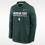 Michigan State Sideline Men's Nike Dri-FIT College Long-Sleeve Hooded Top