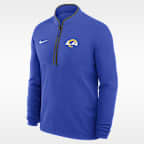 Los Angeles Rams Logo Victory Men's Nike Dri-FIT NFL 1/2-Zip Long-Sleeve Top