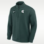 Michigan State Coaches Men's Nike Dri-FIT College Long-Sleeve 1/2-Zip Top