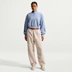 Nike Sportswear Sudadera corta oversize con cremallera de 1/4 - Mujer