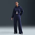 Pants de tiro alto de pierna amplia para mujer Nike Sportswear Phoenix Fleece