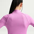 나이키 스위프트 여성 드라이 핏 UV 쿼터집 러닝 탑