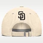 Gorra de algodón orgánico sin estructura para hombre Nike Statement Club San Diego Padres