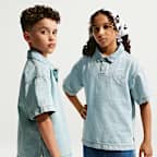 Nike Sportswear Collection Big Kids' Denim Short-Sleeve Polo