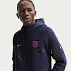 Sudadera con gorro de fútbol Nike de cierre completo para hombre FC Barcelona Tech Fleece Windrunner