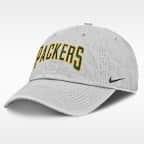 Gorro ajustable Nike de la NFL de los Green Bay Packers para hombre, línea Primetime Club Arched