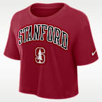 Stanford Athletic Prep Arch Women's Nike Dri-FIT College Cropped T-Shirt