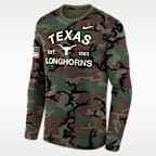 Texas 2025 Military Appreciation Legend Men's Nike Dri-FIT College Long-Sleeve T-Shirt