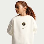 Sweat oversize à col ras-du-cou Nike Football Kylian Mbappé Club Fleece pour pré-ado