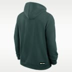 Sudadera con gorro universitaria Nike Dri-FIT de cierre completo para hombre Michigan State Sideline Standard Issue