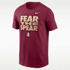 Playera de manga larga universitaria Nike Dri-FIT para hombre Florida State Sideline Slogan