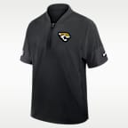 Jacksonville Jaguars Sideline Coach Men's Nike NFL 1/2-Zip Short-Sleeve Jacket