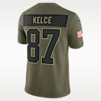 Jersey Nike Dri-FIT Limited de la NFL para hombre Travis Kelce Kansas City Chiefs Salute to Service