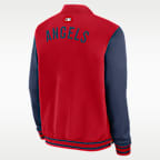 Los Angeles Angels Authentic Collection Dugout Men's Nike MLB Full-Zip Bomber Jacket